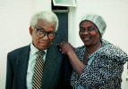 Albertina Sisulu with her husband Walter Sisulu, dies at the age of 92. Her husband died in 2003.