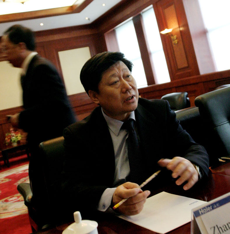Hai'er CEO Zhang Ruimin in his office in Qingdao.