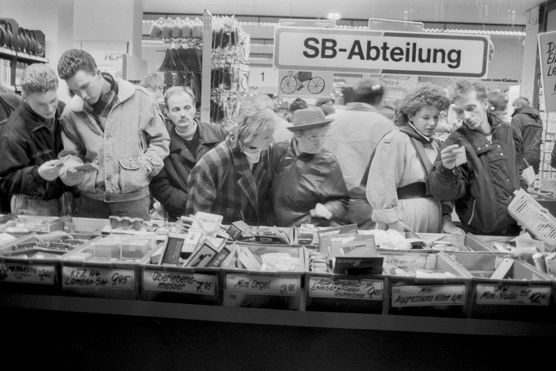 East Berliners are introduced to the consumer society on November 11, 1989