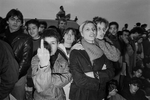 Students demonstration against Devaquet minister reform draft in front of the National Assembly on november 1986