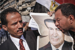 President Mubarak's supporters demonstrate near Tahrir Square on Wednesday February 2 2011
