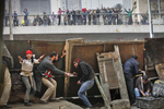 Clash between anti-government demonstrators and President Mubarak's supporters on Tahrir Square on Thursday February 3 2011