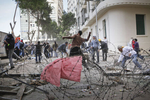 Clash between anti-government demonstrators and President Mubarak's supporters on Tahrir Square on Thursday February 3 2011