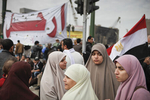 Anti-President Mubarak's women demonstrate on Tahrir Square on Sunday February 6 2011