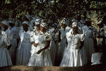 The morning of Easter Monday the believers turn and pray around the sacred mapou (tree) in April 1996