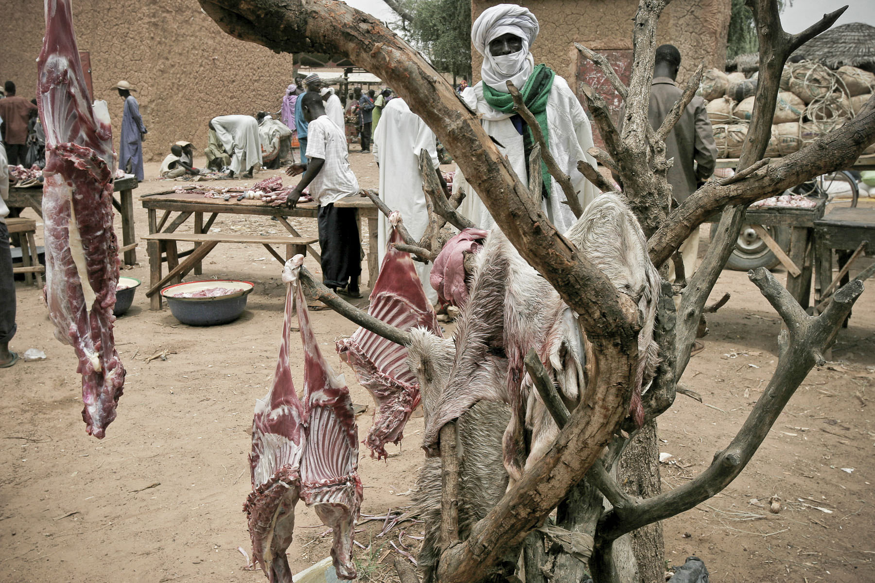 Mutton meat on a market in September 2005