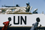  Somalians and Pakistani soldiers under UN mandate in July 1993
