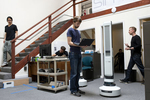 Senior robotics engineer Steven Macenski works on robot perception with the Tally robot at the headquarters of Simbe Robotics in San Francisco, Calif., on Thursday, June 28, 2018. The company makes Tally, a fully autonomous shelf-auditing and analytics robot for retail goods. Tally uses computer vision capabilities to audit shelves for out-of-stock items, low stock items, misplaced items and pricing errors and is designed to due so while operating alongside shoppers and employees. CONTACTS:Steven Macenski – senior robotics engineer – focused on robot behavior stevenmacenski@gmail.com224-343-3533