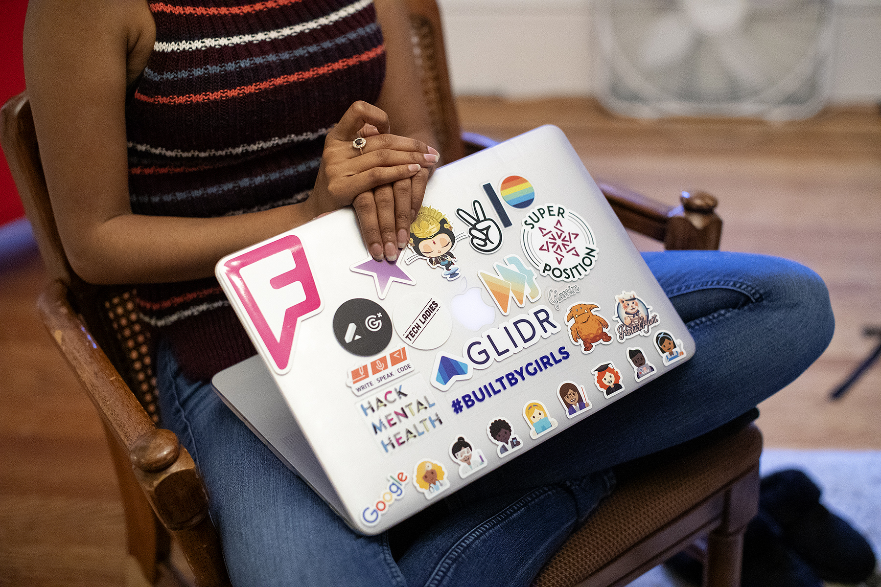 Shirya Nevatia's laptop is seen during the last meeting of the summer cohort of the Violet Society at Shirya Nevatia's home in San Francisco, Calif., on Wednesday, August 22, 2018. Described as a {quote}startup sisterhood for future founders,{quote} the group met weekly for 12-weeks to help mentor each other. This summer group was the first cohort of the organization. CONTACT:Shriya NevatiaSneva831@gmail.com518-338-8505Michelle Galemmo mgalemmo@gmail.com267-866-7366Grace HuGracehu532@gmail.com650-773-6195Marie HepferMarie.hepfer@gmail.com616-443-3443Nicole GarciaNicole@femkit.com925-818-7841Lucille ZhaoLucille.zhao@gmail.com312-866-7366Giselle Vasquez gissibrand@gmail.com787-366-4967