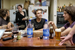 Jordan Leigh, a programmer who moved from Chicago to build a sports app, eats dinner and relaxes with his housemates in the communal kitchen at 20 Mission in San Francisco, Calif., in August 2015. The co-living movement has become very popular in the region partially as a solution to the loneliness of modern-day life, the high cost of housing and the large numbers of mostly young people to relocating to the area to participate in the tech boom. The building especially appeals to recent transplants who gain an instant group of friends as soon as they move in.