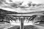 The Gordon Dam generates hydro-electric power in South West Tasmania, Australia.  Shot in Australia by Vermont photographer Judd Lamphere.