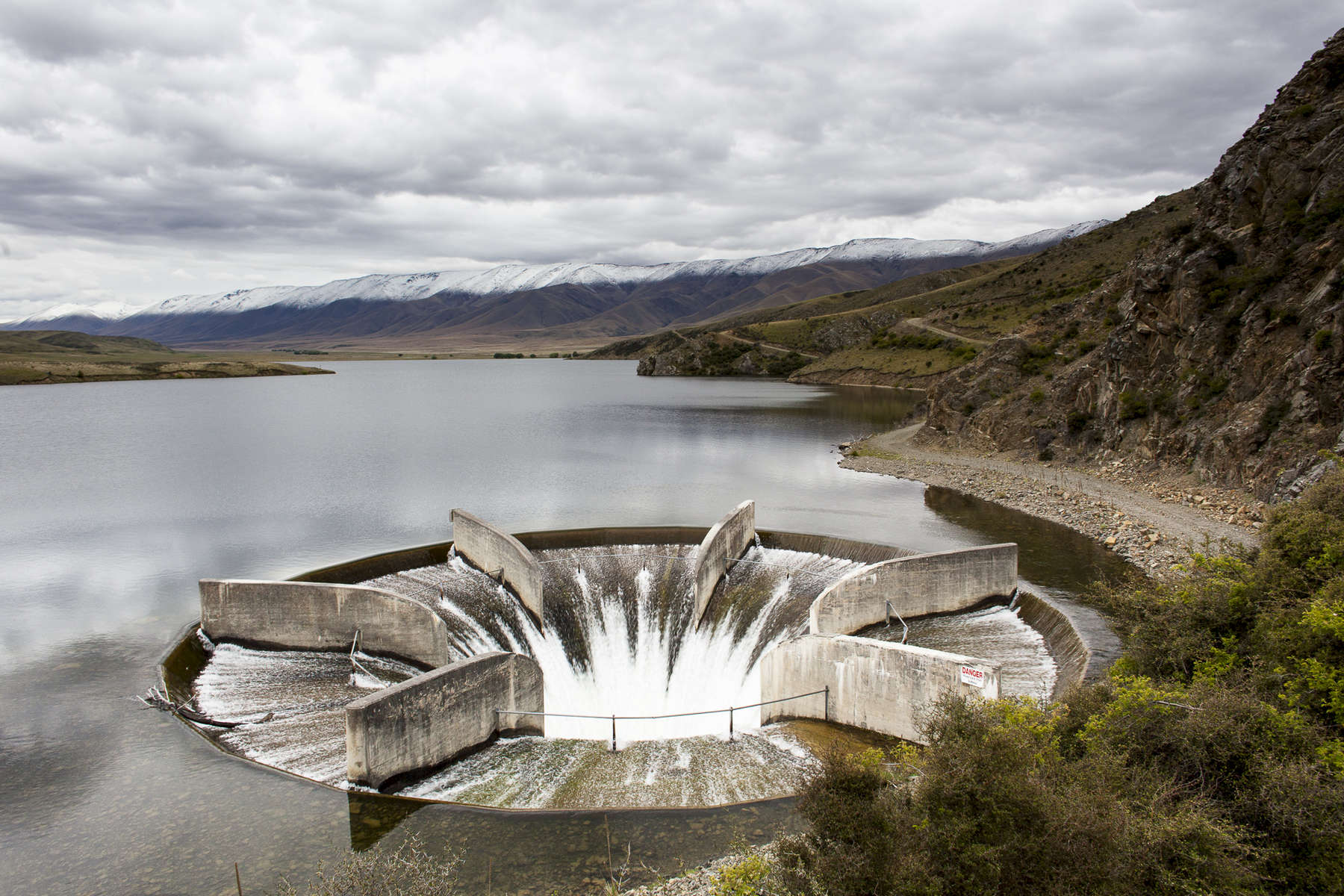 The Gordon Dam generates hydro-electric power in South West Tasmania, Australia.  Shot in Australia by Vermont photographer Judd Lamphere.