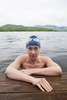 Young woman swimming at Kezar Lake, Maine. by Vermont photographers at Reciprocity Studio, Burlington