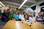 Teacher Cassie Underwood's fifth grade sudents meet Korean students for the first time over Skype at Fletcher Elementary in Fletcher, Vermont on Thursday, October 20, 2016. by Monica Donovan for the George Lucas Educational Foundation