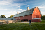Ransom Conant on a late summer evening at Conant Barn in Richmond, Vermont.
