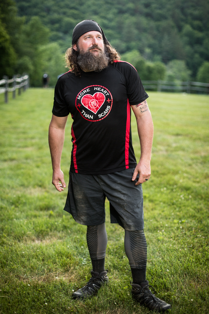 Zach poses for a portrait after the Agoge 60 Spartan race on Sunday, June 19, 2016, at Riverside Farm in Pittsfield, Vermont.