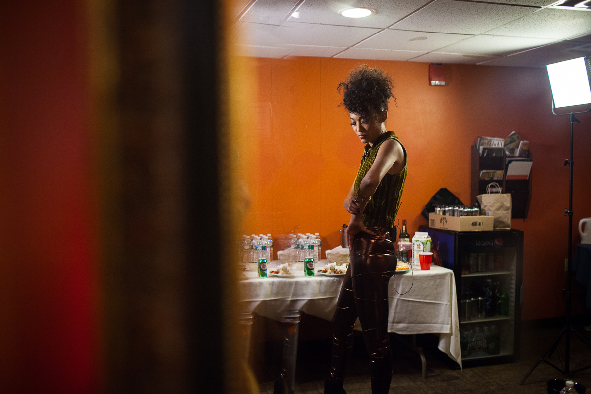 Judith Hill answers questions during an interview at Higher Ground in Burlington on December 16, 2014. By Vermont Photographer Monica Donovan for Billboard Magazine