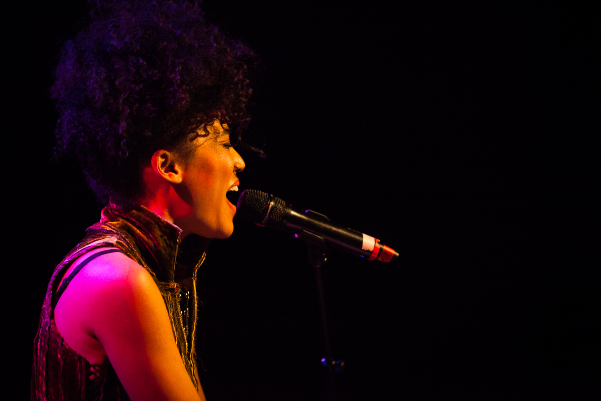Judith Hill sings at Higher Ground in Burlington on December 16, 2014. By Vermont Photographer Monica Donovan for Billboard Magazine