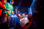 Matisyahu crowd surfs while singing at Higher Ground in Burlington on December 16, 2014. By Vermont Photographer Monica Donovan for Billboard Magazine