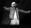 Usher rehearses his act for the American Music Awards.