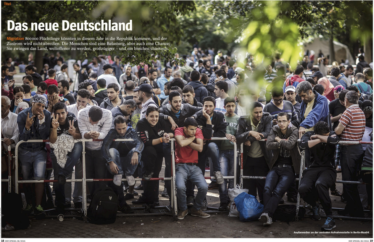 DER SPIEGEL, Germany, the reception center for refugees and asylum seekers in central Berlin