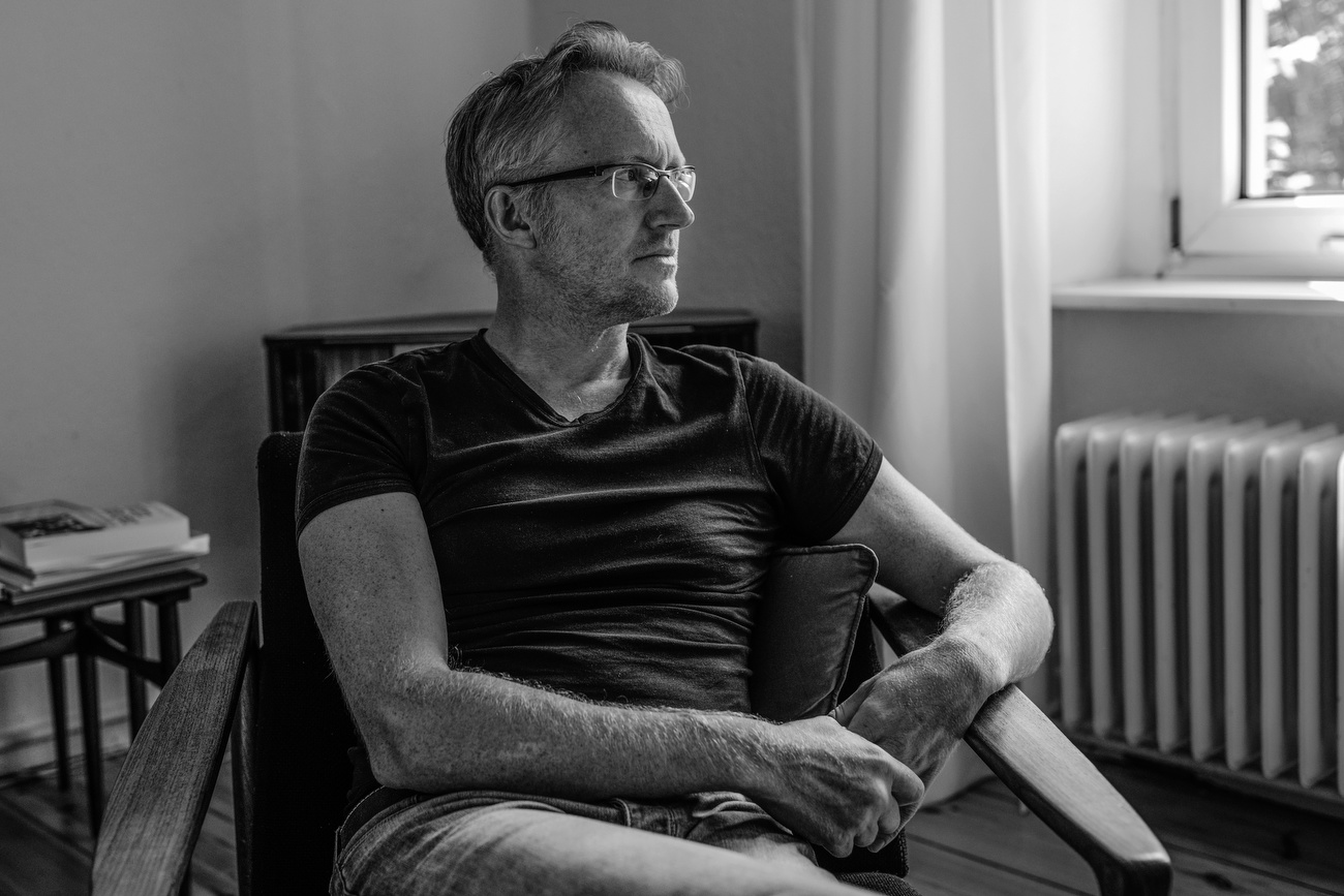 July 21, 2017 - Berlin, Germany: Flemish Belgian author of 'Against Elections: The Case for Democracy', David Van Reybrouck stands for a portrait. David Grégoire Van Reybrouck writes historical fiction, literary non-fiction, novels, poetry, plays and academic texts. He has received several Dutch literary prizes, including AKO Literature Prize (2010) and Libris History Prize.Van Reybrouck is currently taking part in the  DAAD Artists-in-Berlin Program which is a residential program for international artists of all countries and all ages. The aim of the DAAD Artists-in-Berlin Program is to offer a forum for cultural exchange and artistic dialogue and to provide freedom for artistic work by endeavouring to liberate creativity from the dictates of the market. (Hermann Bredehorst / Polaris)