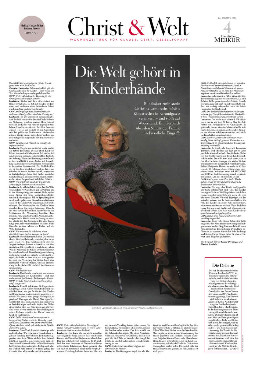 Christ & Welt, Germany, Christine Lambrecht