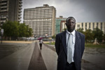 Senegalese born Karambe Diaby , Social Democratic candidate for the German Parliament poses for a picture in his constituency in Halle/Saale. Diaby, a PhD in chemistry, canvassed the former hub for East Germany's chemical industry to become the first black member of the Bundestag in German history. 