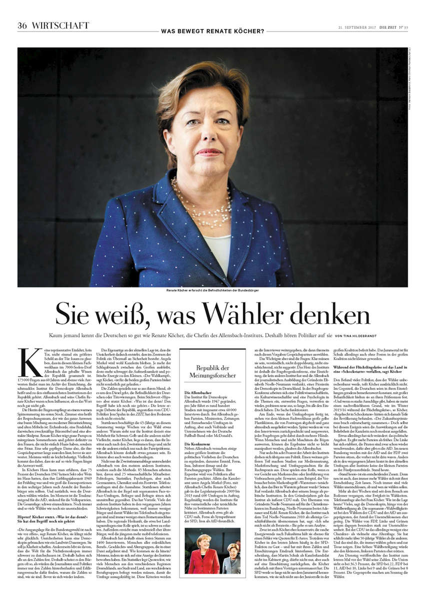 Die Zeit, Germany, Renate Koecher