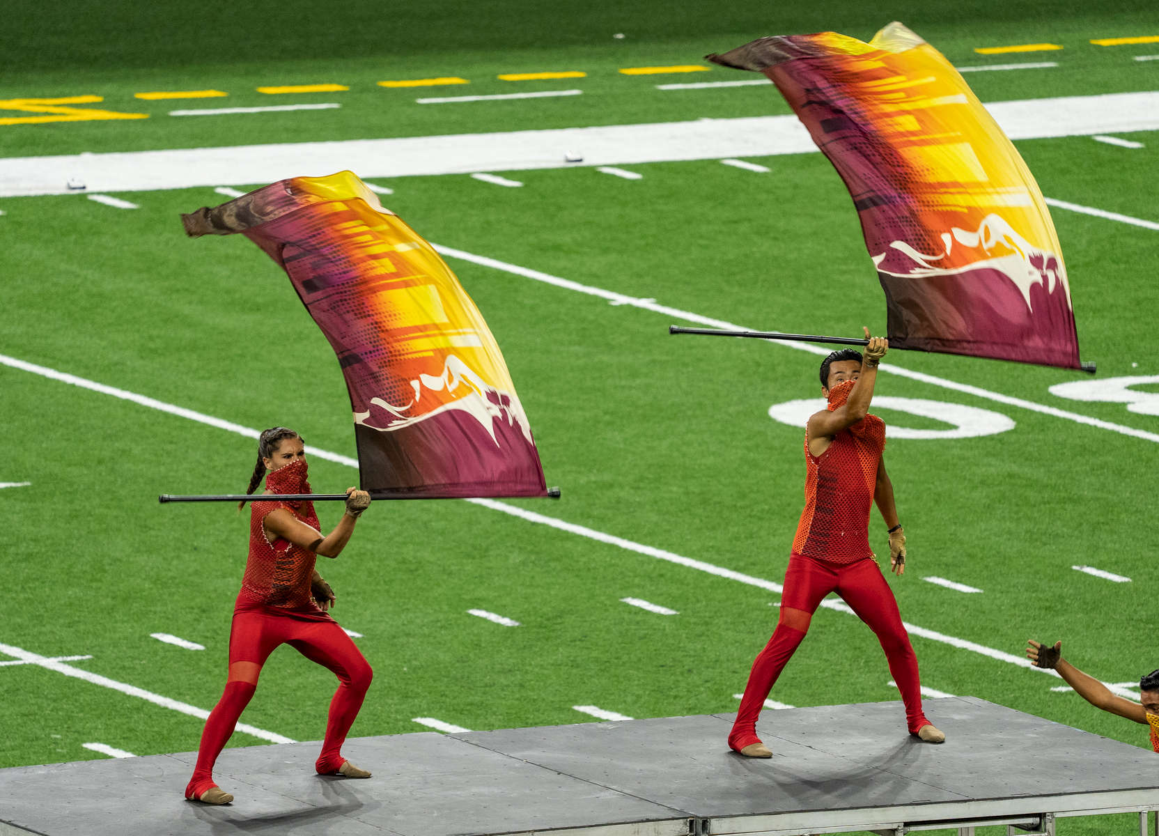 Photos from my seat of THE SANTA CLARA VANGUARD, 2018 DCI World Class Champion, with a score of 98.625.