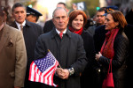 Mayor Michael Bloomberg at the annual Veteran's Day Parade on 5th Avenue