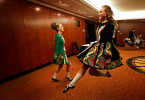  Laura Moran, 14, and Caroline Flynn, 14 from Astoria  practice their {quote}slip jig{quote} in the hallway before a competition as the {quote}The Big Apple Feis{quote} kicked off its third annual Irish Step Dancing Festival at the Millennium Hotel