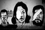 A graffiti by the artist Ammar Abu Bakr in Mohamed Mahmoud street showing portraits of several random real characters who lost their eyes fighting for their rights in the Egyptian Revolution.