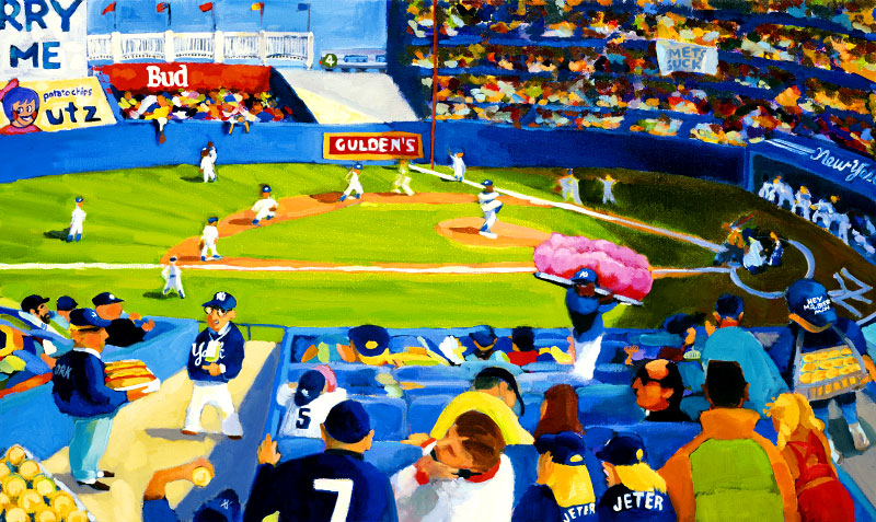 Yankee Stadium : 1998. 36{quote} X 24{quote} Oil. In the Collection of Gerry Heimbuch