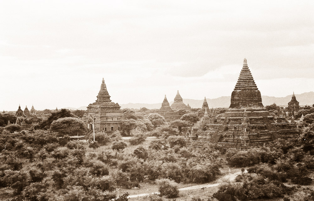 A view of the temples of Bagan.