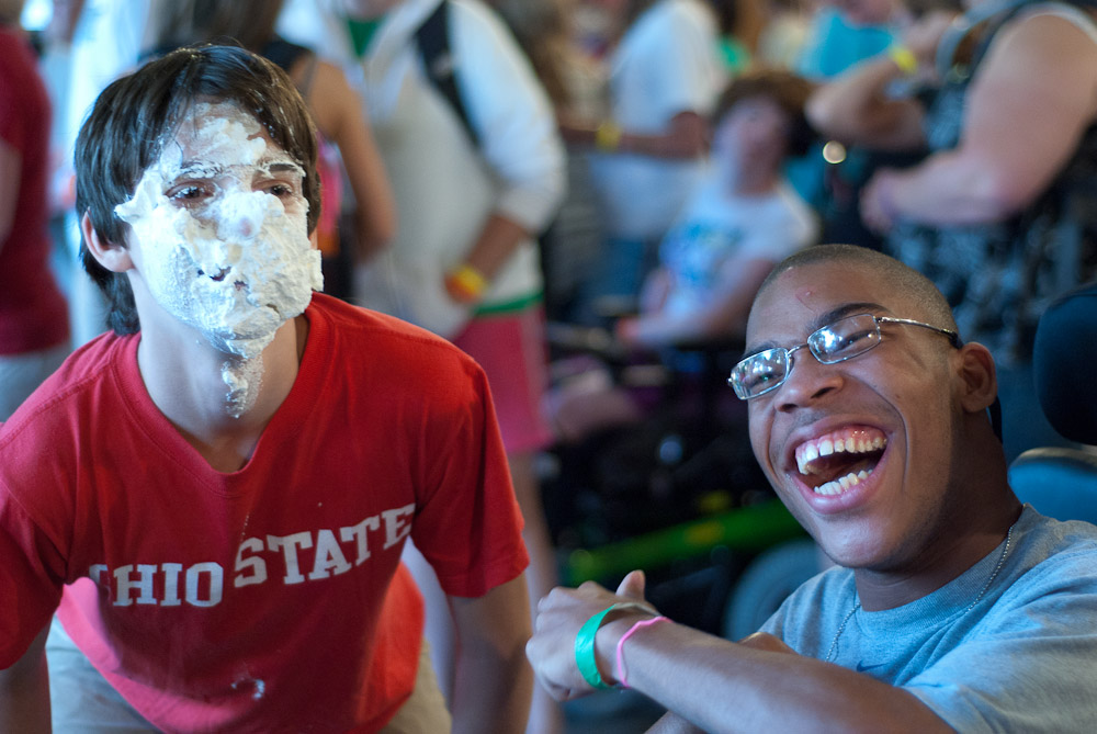 Game night, where {quote}Pie your Leader in the Face{quote} is a yearly favorite.