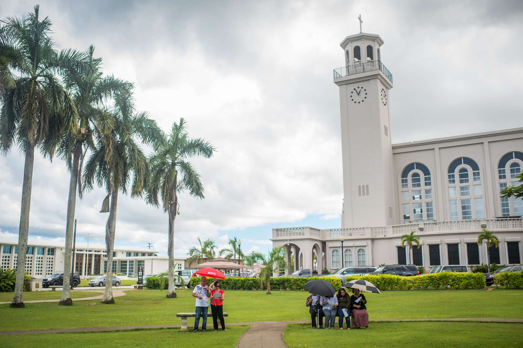 North Korean threat or no threat, life continues as usual on Guam. On Sunday, locals gathered at the Plaza De Espana in Agana for a rosary rally in honor of the 100th Anniversary of Our Lady of Fatima. (Aug 13, 2017)Photo by Nancy Borowick