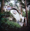 Kali has been living in this hand built geodesic dome since the 70's. She now lives here with James her partner of almost 30 years. The dome is in a remote part of land and the couple have to be fit and nimble to navigate the challenging path from their work space to their dome which includes crossing hand made wooden bridges, scaling steep mossy rocks, cliff sides that weep water, and ducking through overgrown tunnels of lantana.