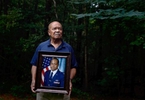 Willie D. Ransom Sr. of Powhatan, holds a photo of his son, Charles A. Ransom, an Air Force major, killed during his duty in Afghanistan in 2011.