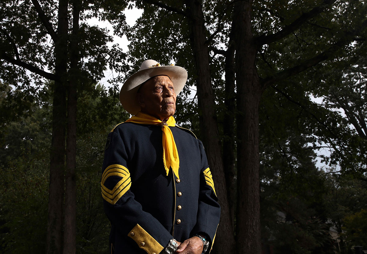 John Nichols, 91, of Chester, served as a Buffalo soldier from 1942 to 1944.