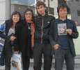 Left to right: filmmaker Jane Jin Kaisen, Ahn Hye-kyoung (Art Space C), filmmaker Guston Sondin-Kung and artist Koh Gil-chun