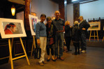Left to right: Artist Mai Anh, author and artist's husband, Thanh.