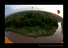 A great way to enjoy the Masai Mara is by floating 60' over top of it.