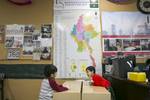 Children play at the Rohingya Cultural Center of Chicago 
