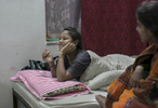 Shobha, 14, hangs with her friends at the Veerni Institute  