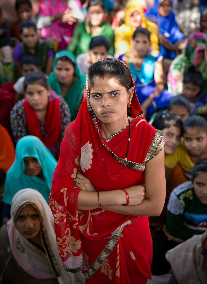Manju Rana poses for a photo in Beraja village , March 29, 2018 in Madhya Pradesh, India. Photo by Allison Joyce