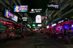A relatively empty red light district  is seen in Pattaya , ThailandWith entry into Thailand still restricted, and relatively few tourists able to enter, a good living has turned into a bad one for the country's sex workers.