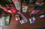 Condoms and cosmetic products sit on the table in Yasmin's room{quote}Yasmin{quote} was married at 11, trafficked to a brothel when she was 12.‘My husband married me without asking anyone’s permission. He already had a wife in her 20s or 30s, and one day she turned up at our house and invited me over to stay the night. When I got there, her husband locked me in a room and raped me, while she waited outside. After he was finished, he said that I had to marry him, because otherwise he would tell everyone that I was a bad girl who had sex with strangers. So he took me to the registry office, and I cried and cried as they signed the papers. When we got back to the house, he said that I had to have sex with his friends now too.I ran away, but a woman saw me crying, and offered to help. She fed me food and gave me water, but after a few mouthfuls I was suddenly really sleepy. I passed out, and when I woke up, we were at [a brothel]. She told me that while I was unconscious, she’d made a license in my name, and that I was a sex worker now.Escaping isn’t an option any more. My pimp used to lock me in my room from the outside, and she’d play loud music to drown out the sound of my screams as the customers raped me. I did try to run away 11 or 12 times, but she always caught me and beat me with a wooden stick until I was covered in bruises. She took away my clothes and gave me short dresses, so that if I did get out, everyone would instantly know I was from the brothel. Eventually, I stopped trying.I gave birth to twins last year, but one of them died from pneumonia two months ago. Now all I can do is try to save enough money to give my son a better future.’