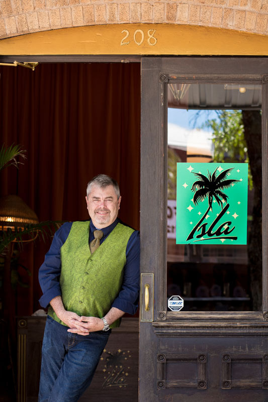 Dennis Burnett, one of Austin's top portrait and lifestyle photographers, photographs the owner of ISLA restaurant 