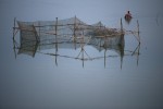 Lae Suprommin, a Thai fisherman, checks his nets every morning fishing for his family. 